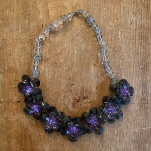 NWT Bangle Bangle by Amrita Singh Purple Flower Necklace